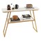 Costway 44'' Long Narrow Couch Table 2-Tier Console Table Entryway Table withStorage&Golden